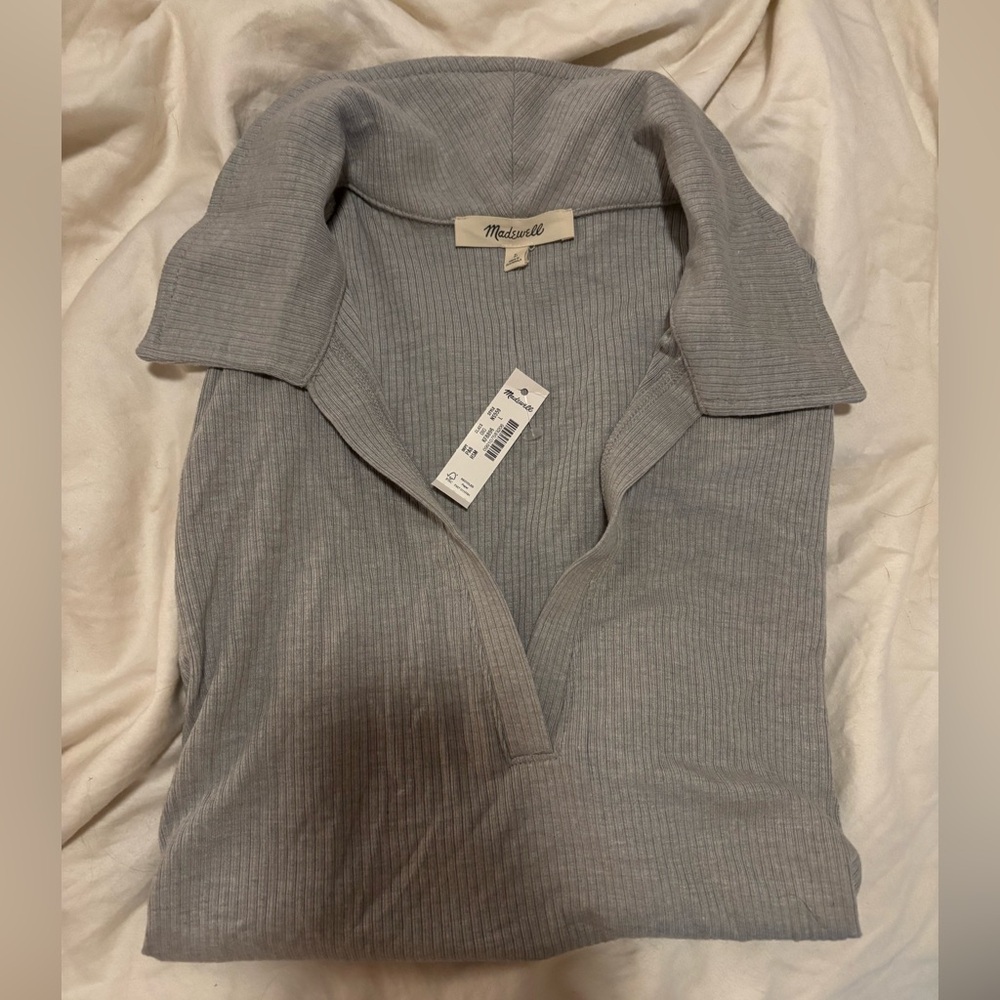 NWT ribbed collared shirt